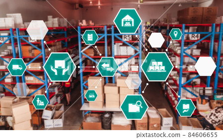 Smart warehouse management system with innovative internet of things technology Smart warehouse management system with innovative internet of things technology 84606655