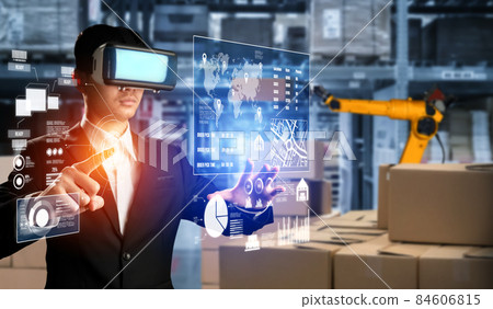 Future virtual reality technology for innovative VR warehouse management 84606815