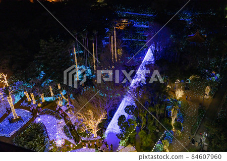 《Enoshima》 Shonan jewel, a large space of light, bird's-eye view 84607960