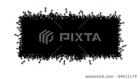Ants square border. Ants forming rectangular shape isolated in white background. Vector illustration Ants square border. Ants forming rectangular shape isolated in white background. Vector illustration 84611179