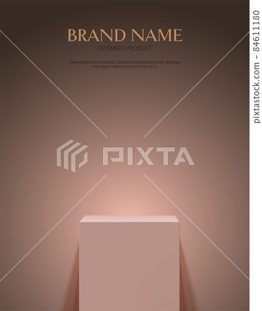 Square podium in center with shadow for product Square podium in center with shadow for product 84611180