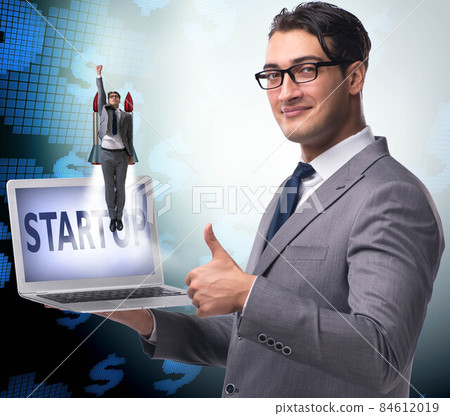 Businessman in start up business concept Businessman in start up business concept 84612019