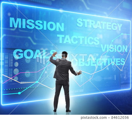 Businessman in strategic planning concept Businessman in strategic planning concept 84612036