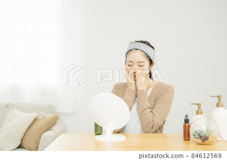 Female skin care at home Female skin care at home 84612569