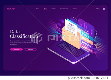 Data classification vector banner Data classification vector banner 84612681