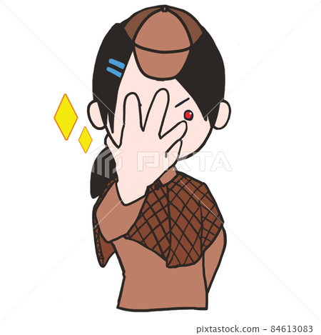 A young detective (female 1) posing for Chunibyo 84613083