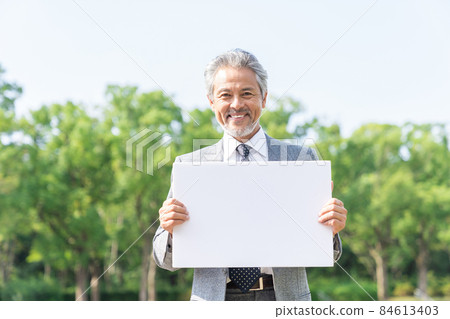 高級男性商務白板 84613403