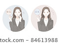 一組帶有 OK / NG 標籤的西裝女裝 84613988