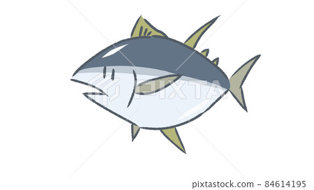 Yuru 可愛的金槍魚手寫插圖 84614195