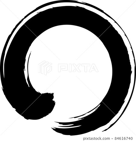 Circle drawn with a brush - Stock Illustration [84616740] - PIXTA