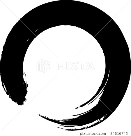 Circle drawn with a brush 84616745
