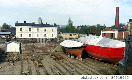 Shipbuilding dock on Suomenlinna Island in Helsinki Bay, Finland Shipbuilding dock on Suomenlinna Island in Helsinki Bay, Finland 84616955