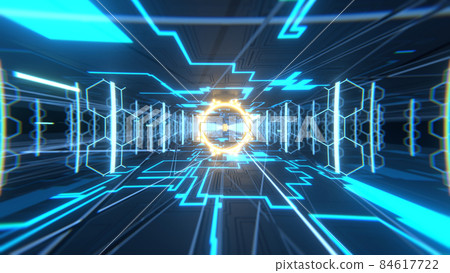 VJ Digital Science and Technology Tunnel Sprinting Blue [There is another Ver] 84617722