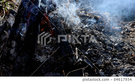 Bonfire and smoke 84617934