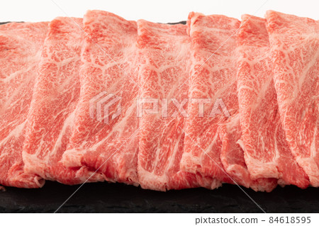 Sukiyaki meat (Japanese black beef) Sukiyaki meat (Japanese black beef) 84618595