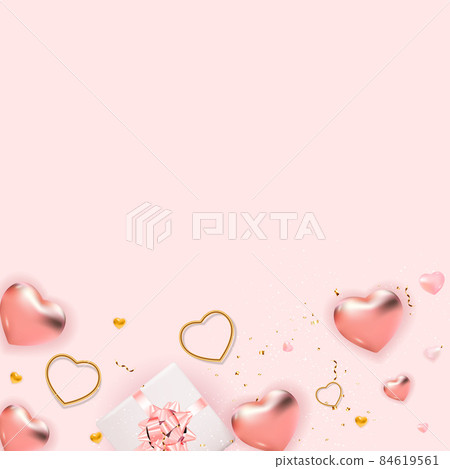 Valentine s Day Greeting Background Design. Template for advertising, web, social media and fashion ads. Horizontal poster, flyer, greeting card, header for website Vector Illustration Valentine s Day Greeting Background Design. Template for advertising, web, social media and fashion ads. Horizontal poster, flyer, greeting card, header for website Vector Illustration 84619561