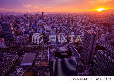 A bird's-eye view of Nagoya Sakae from the Global Gate in Nagoya City 84624126