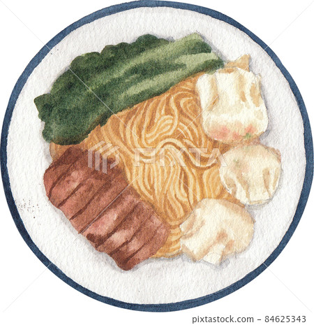 Hong Kong food and ingredients watercolor clipart png Hong Kong food and ingredients watercolor clipart png 84625343