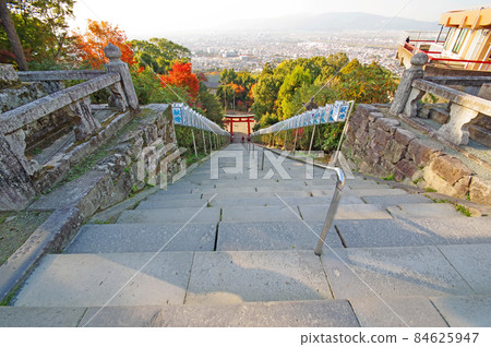 Sightseeing spots in Kurume City, Fukuoka Prefecture Scenery overlooking the approach to Kora Taisha Shrine and the city 84625947