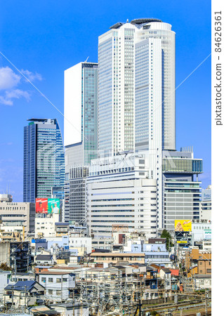 View of Nagoya Station Building from Global Gate in Nagoya City 84626361