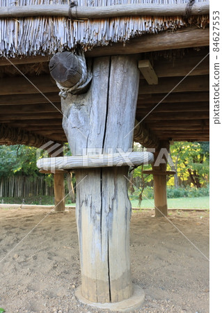 Rat guard on a stilt warehouse 84627553