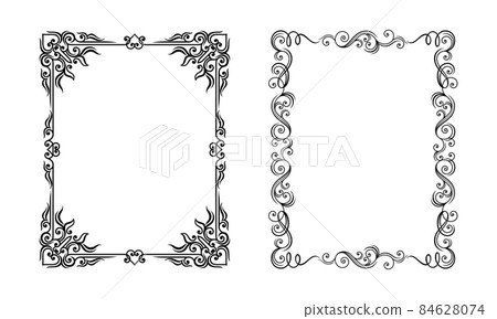 Rectangular Filigree Frame Rectangle Filigree Frame Clip Art Black Filigree Frame Stock