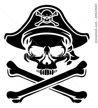 Pirate Hat Skull and Crossbones Cartoon Pirate Hat Skull and Crossbones Cartoon 84628663