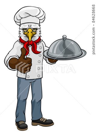 Eagle Chef Mascot Cartoon Character 84628668