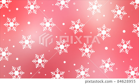Simple red background image of snow and crystals Simple red background image of snow and crystals 84628955