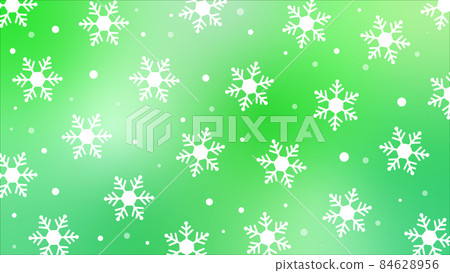 Simple green background image of snow and crystals Simple green background image of snow and crystals 84628956