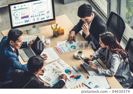 Business data dashboard analysis by ingenious computer software 84630374