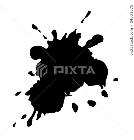 Illustration material of splashed ink_Splattered ink_Silhouette 84631579