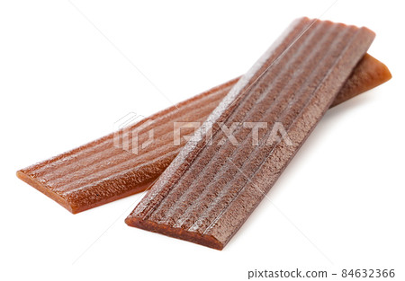 Sweet fruit pastila on a white background. Isolated Sweet fruit pastila on a white background. Isolated 84632366