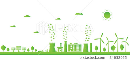 Environmentally friendly factory. Cleaned emission 84632955
