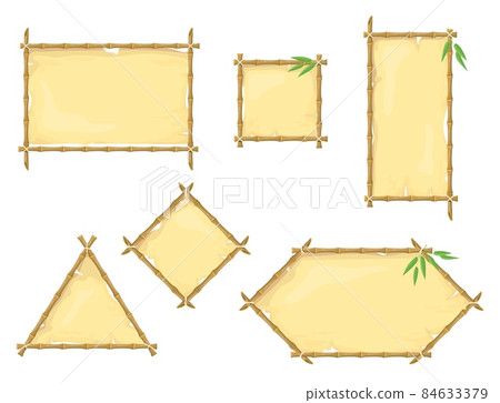 Bamboo frames with parchment. Hawaiian wooden... - Stock Illustration  [84633379] - PIXTA