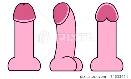 Handdrawn illustration with cute vibrator on background. Useful for sex shop advertising or Valentine s day 84633434