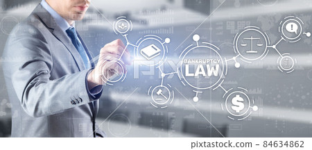 Bankruptcy law concept. Insolvency law. Company has problems 84634862