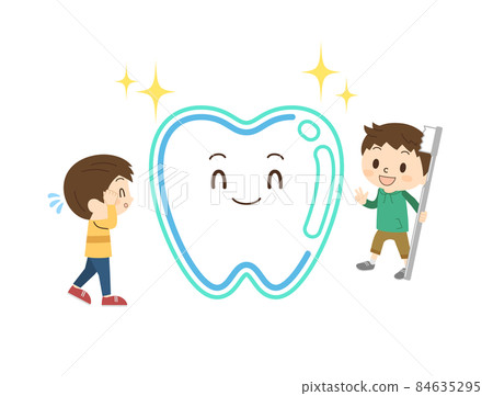 Children who protect their teeth with a barrier 84635295