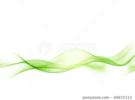 Abstract vector background, green waved lines. Transparent wave. Abstract vector background, green waved lines. Transparent wave. 84635313