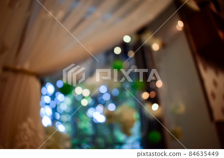 festive blurry circles, colorful defocused lights. magical illumination bokeh 84635449