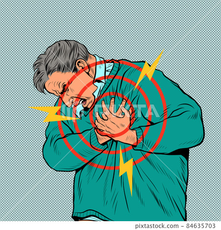 an elderly man heart pain, myocardial infarction hypertensive crisis arrhythmia and other diseases of cardiology 84635703