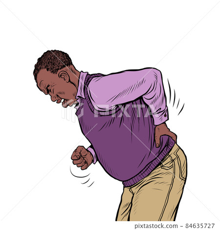 african elderly man back pain, osteochondrosis hernia sprain sciatica and other diseases of the spine and internal organs african elderly man back pain, osteochondrosis hernia sprain sciatica and other diseases of the spine and internal organs 84635727