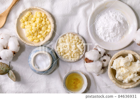 Ingredients for makes home made natural cosmetic 84636931