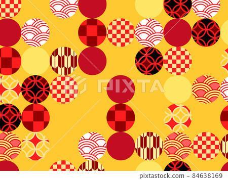 Cute Japanese pattern dot background material - Stock Illustration ...