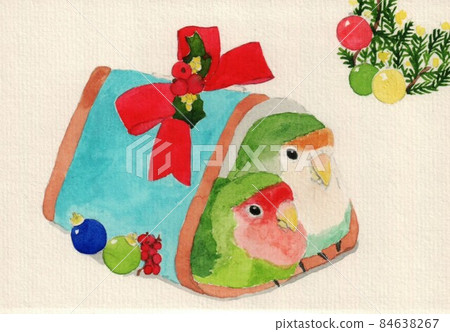 Koza Kleinko and Christmas decorations in a triangular tent 84638267