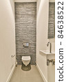 Interior of small clean restroom in miniature style 84638522