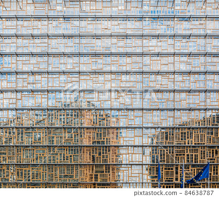 Brussels, Belgium -  02 15 2018: Facade of the European Council in Brussels 84638787