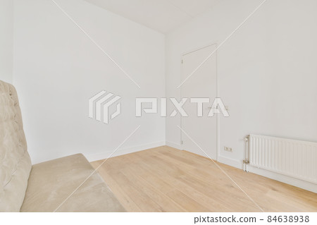 Modern room with wooden floor and white walls Modern room with wooden floor and white walls 84638938
