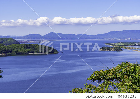 從鳥取縣米子城遺址米子城看中海 從鳥取縣米子城遺址米子城看中海 84639233