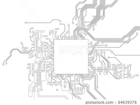 Image illustration of electronic circuit board (hand-drawn) Image illustration of electronic circuit board (hand-drawn) 84639378
